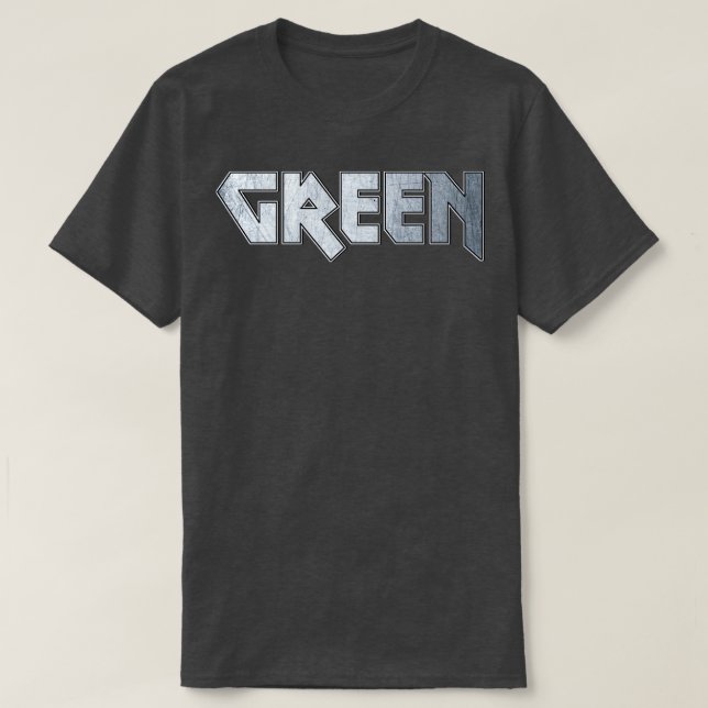 Heavy metal Green T-Shirt (Design Front)