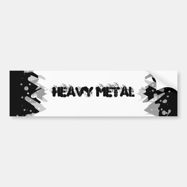 Heavy Metal Grunge Rock Design Bumper Sticker (Front)