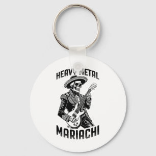 Heavy Metal Guitarist Funny Cinco De Mayo Mariachi Key Ring