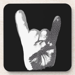Heavy Metal Hand Sign Coaster