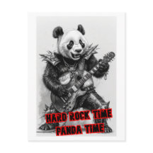 Heavy Metal Hard Rocker Panda on a