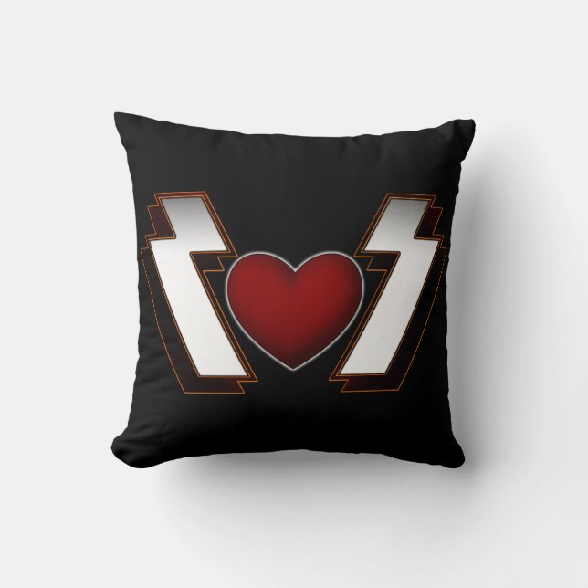 Heavy Metal Heart Cushion (Front)
