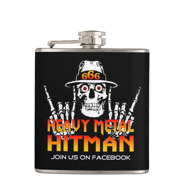 Heavy Metal Hitman Flask (Front)