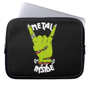 heavy metal inside zombie hand laptop sleeve