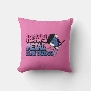 heavy metal is my therapy cushion