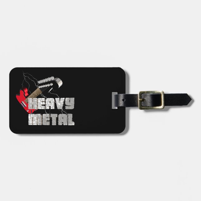Heavy metal luggage tag (Front Horizontal)
