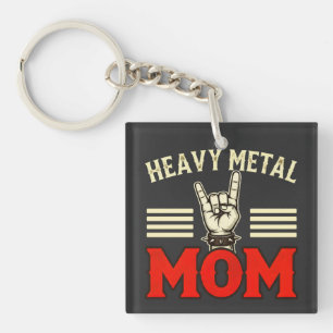 Heavy Metal Mom Rock Music Lover Gift for Mothers Key Ring