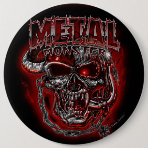 Heavy Metal Monster 6 Cm Round Badge