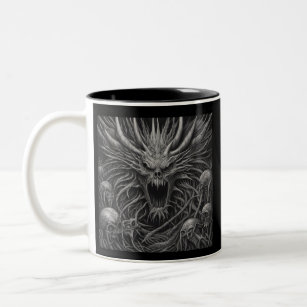 Heavy Metal Monster Two-Tone Coffee Mug