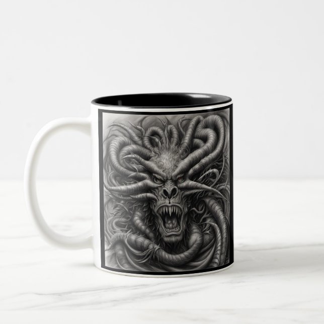 Heavy Metal Monster Two-Tone Coffee Mug (Left)
