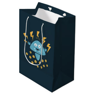 Heavy Metal Music Funny Cartoon Mushroom Medium Gift Bag