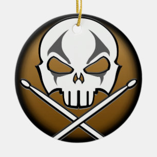 Heavy Metal Ornament Rock & Roll Drummer Custom