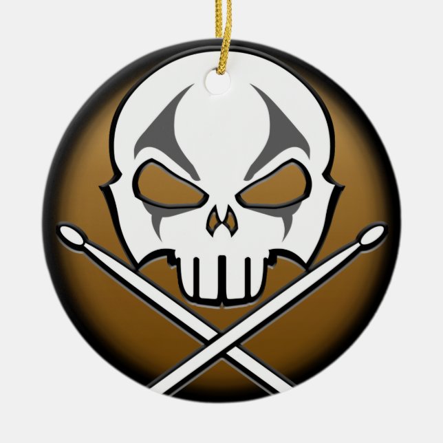 Heavy Metal Ornament Rock & Roll Drummer Custom (Front)