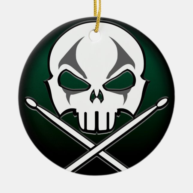 Heavy Metal Ornament Rock & Roll Drummer Custom (Front)