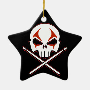 Heavy Metal Ornament Rock & Roll Drummer Custom