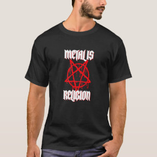 Heavy Metal Pentagram Goth Death Metal T-Shirt