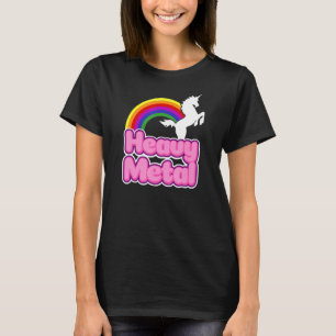 Heavy Metal Rainbow Halloween Unicorn Rock Concer T-Shirt