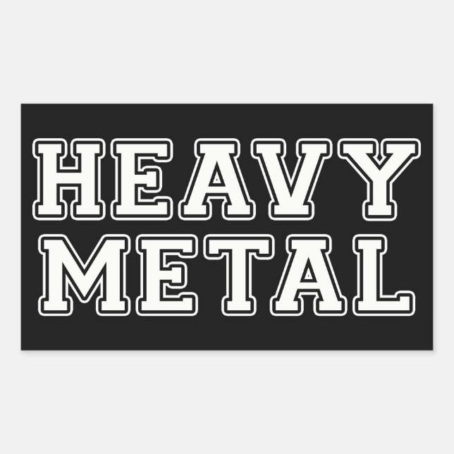 Heavy Metal Rectangular Sticker (Front)