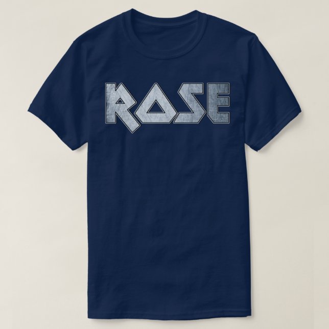 Heavy metal Rose T-Shirt (Design Front)