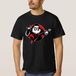 Heavy Metal Santa Claus Playing Guitar T-Shirt