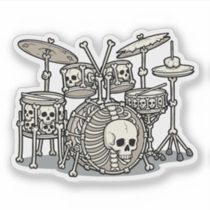 Heavy Metal Skeleton Drum Kit