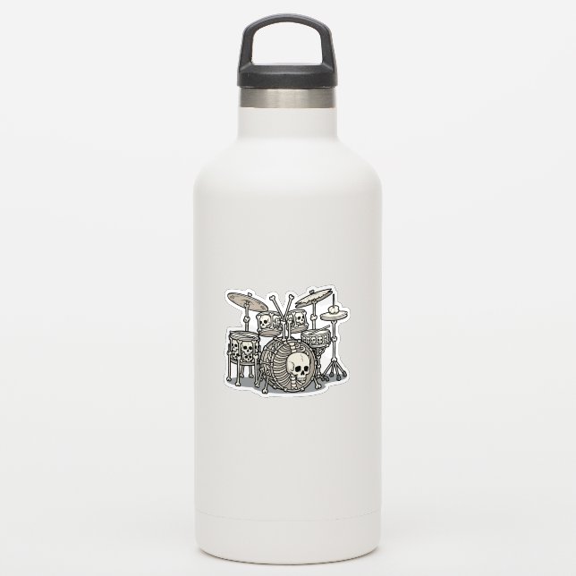 Heavy Metal Skeleton Drum Kit (Waterbottle)