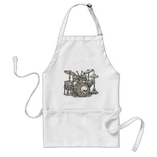 Heavy Metal Skeleton Drum Kit Standard Apron