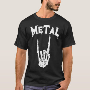 Heavy Metal Skeleton Hand Horn T-Shirt