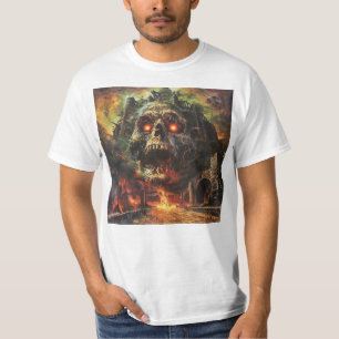 Heavy Metal Skull Fortress T-Shirt