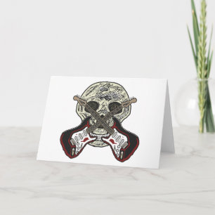 Heavy Metal Skull Guitars Card