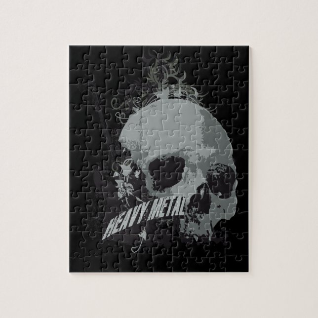Heavy Metal Skull Jigsaw Puzzle (Vertical)