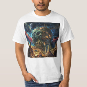 Heavy Metal Skull Planet T-Shirt