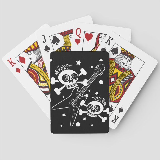 Heavy Metal Skulls Playing Cards (Back)