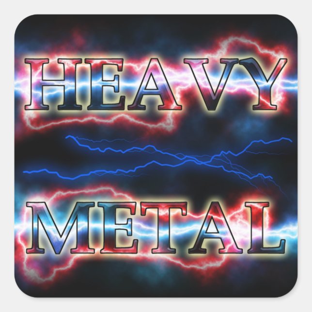 Heavy metal square sticker (Front)