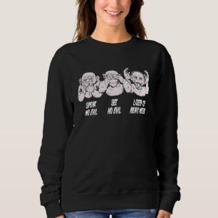 Heavy Metal Three Monkeys for Metalheads for Heavy Sweatshirt