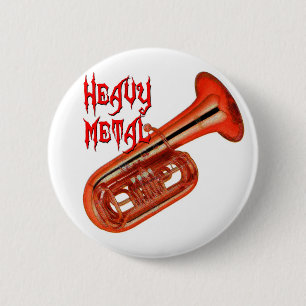 Heavy Metal Tuba 6 Cm Round Badge