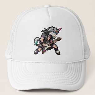 Heavy Metal Unicorn Guitar Player - Rock 'n' Roll  Trucker Hat