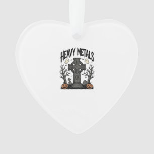Heavy Metals Halloween Graveyard Vector Design_1 Ornament