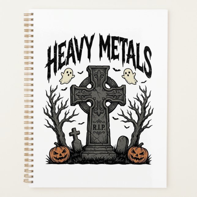 Heavy Metals Halloween Graveyard Vector Design_1 Planner (Front)