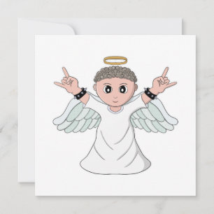 Heavy Music Loving Angel Invitation