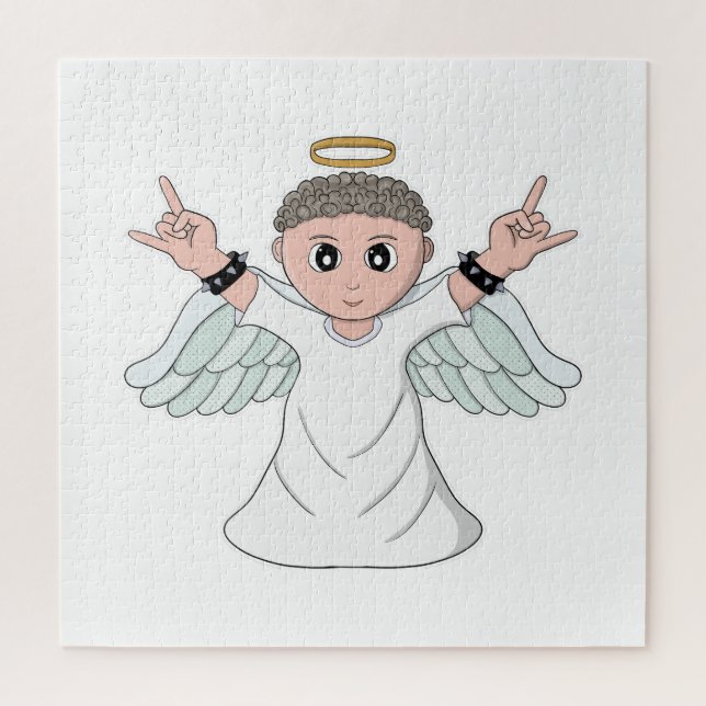 Heavy Music Loving Angel Jigsaw Puzzle (Vertical)