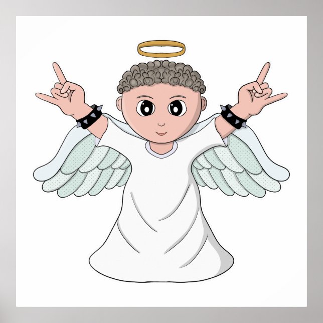 Heavy Music Loving Angel Poster (Front)