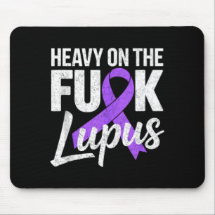 Heavy on the lupus awareness sle fighter purple mouse pad