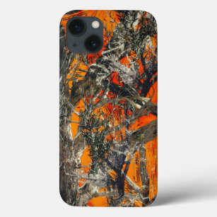 Heavy Orange Camo iPhone 13 Case