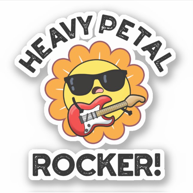 Heavy Petal Rocker Funny Flower Pun  (Front)