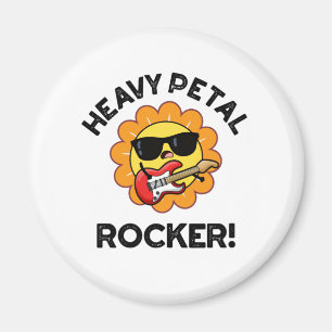 Heavy Petal Rocker Funny Flower Pun Magnet