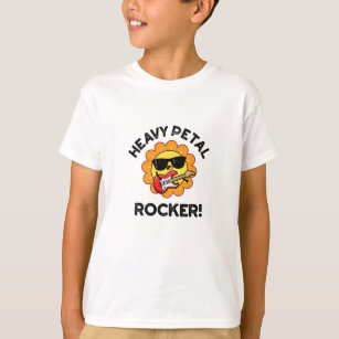Heavy Petal Rocker Funny Heavy Metal Flower Pun T-Shirt