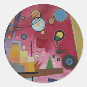 Heavy Red by Wassily Kandinsky Classic Round Sticker