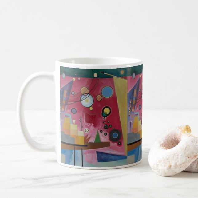 Heavy Red by Wassily Kandinsky Coffee Mug (With Donut)