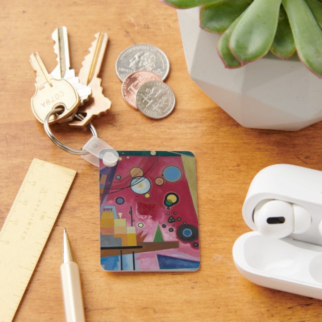 Heavy Red by Wassily Kandinsky Key Ring (Desk)